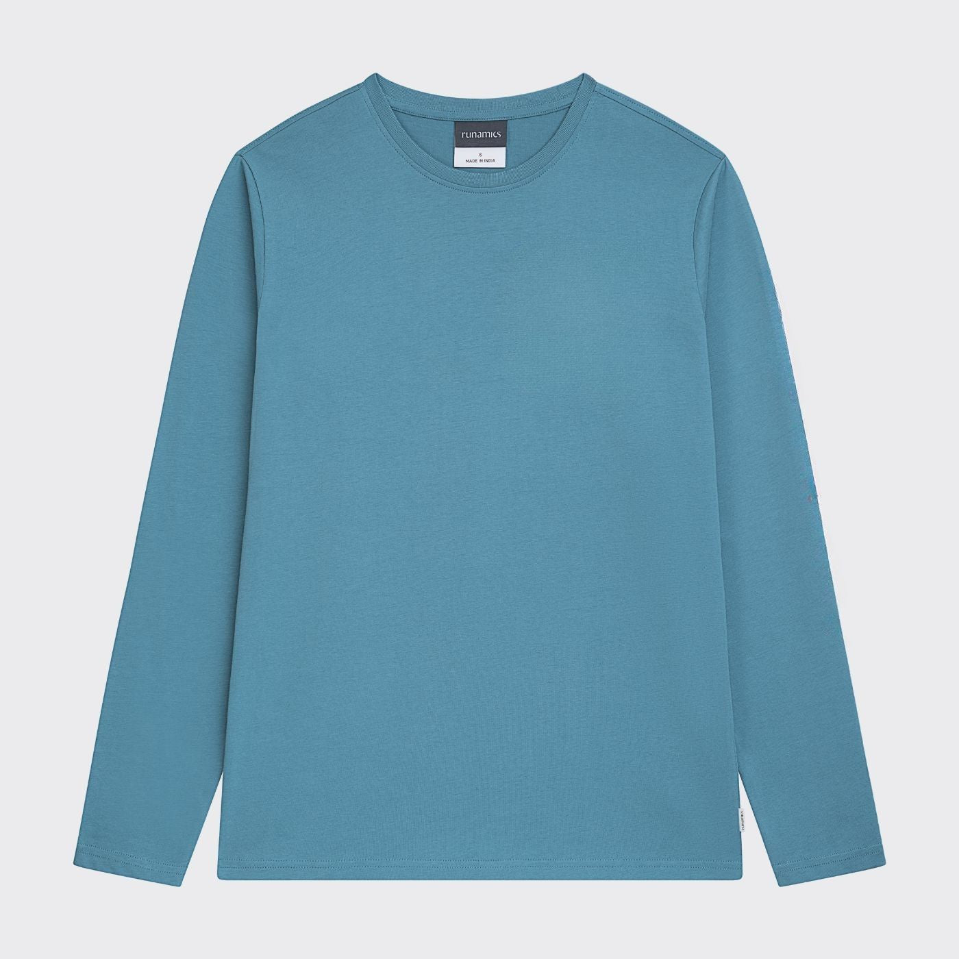 Longsleeve, No-Print, Biobaumwolle, Agean Blue, unisex