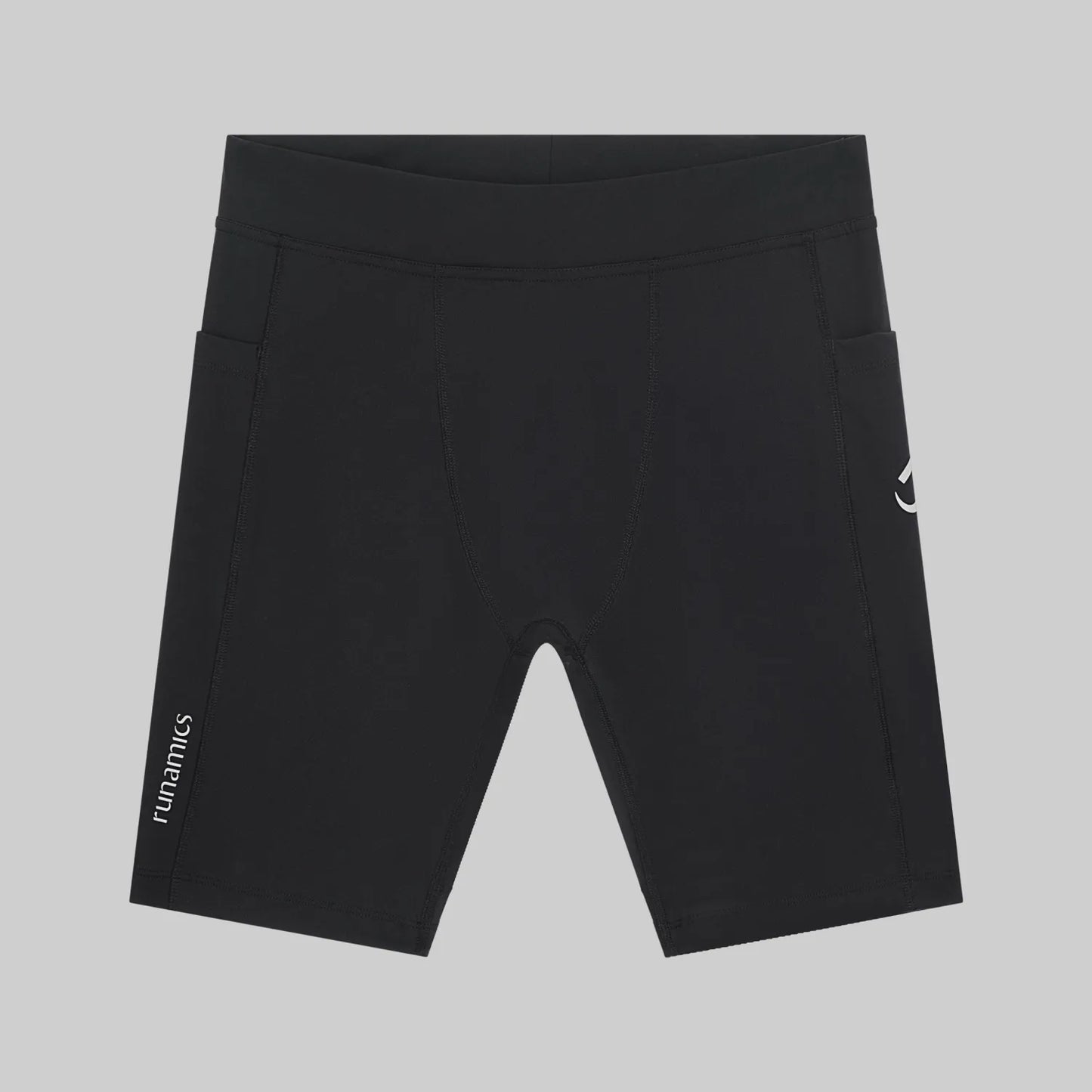 Kurze Running Tights, Herren, schwarz