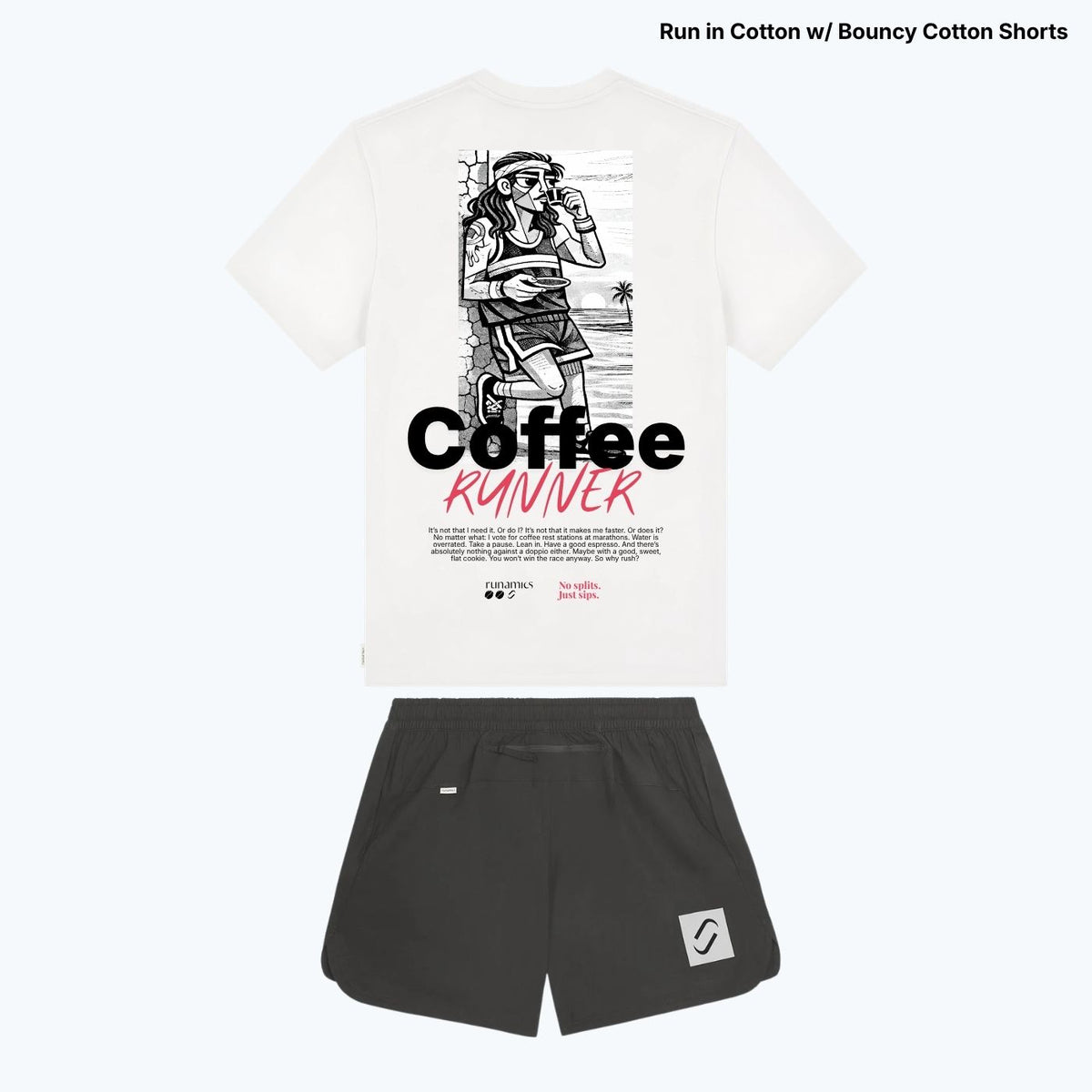Coffee Runner T-Shirt, Biobaumwolle, unisex