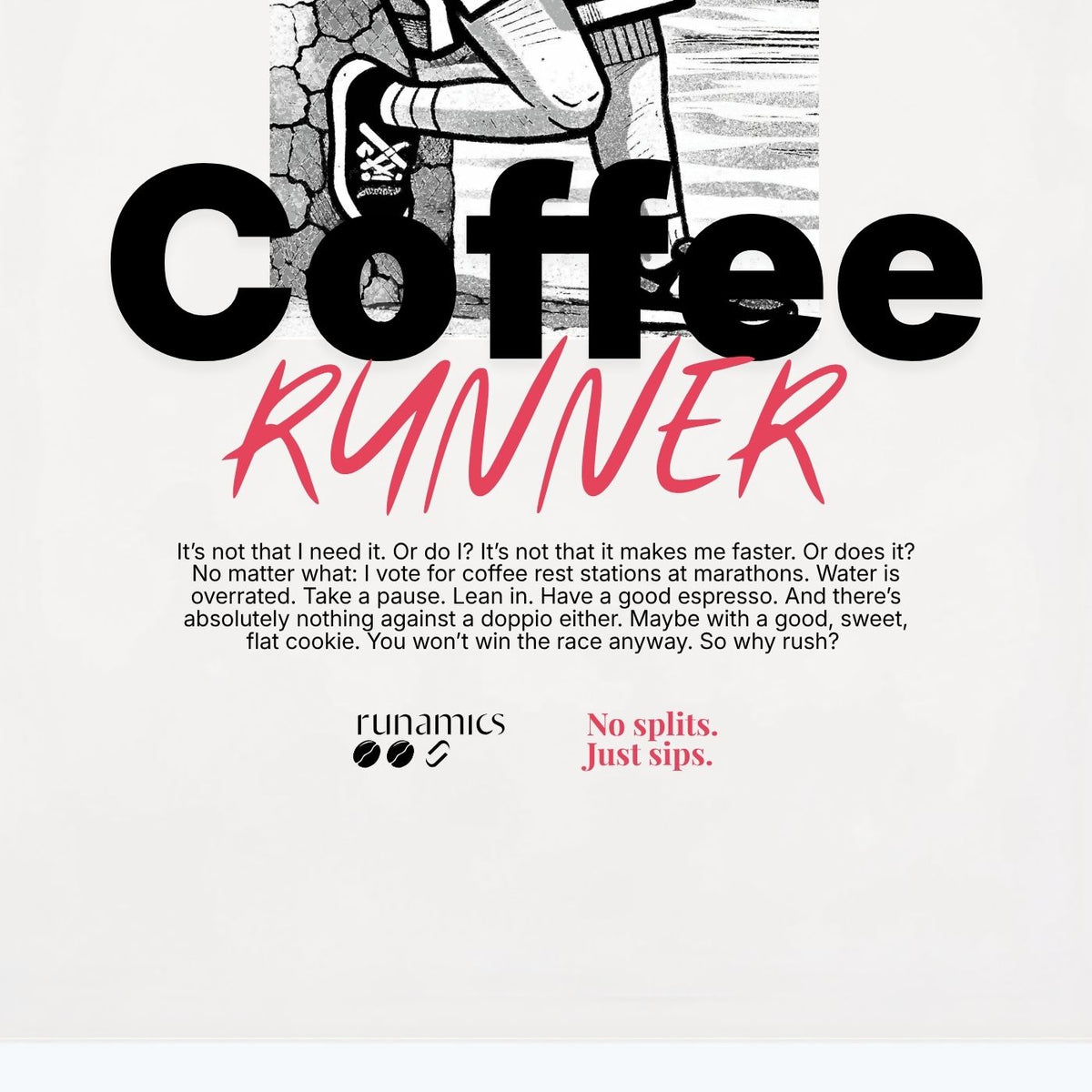 Coffee Runner T-Shirt, Biobaumwolle, unisex