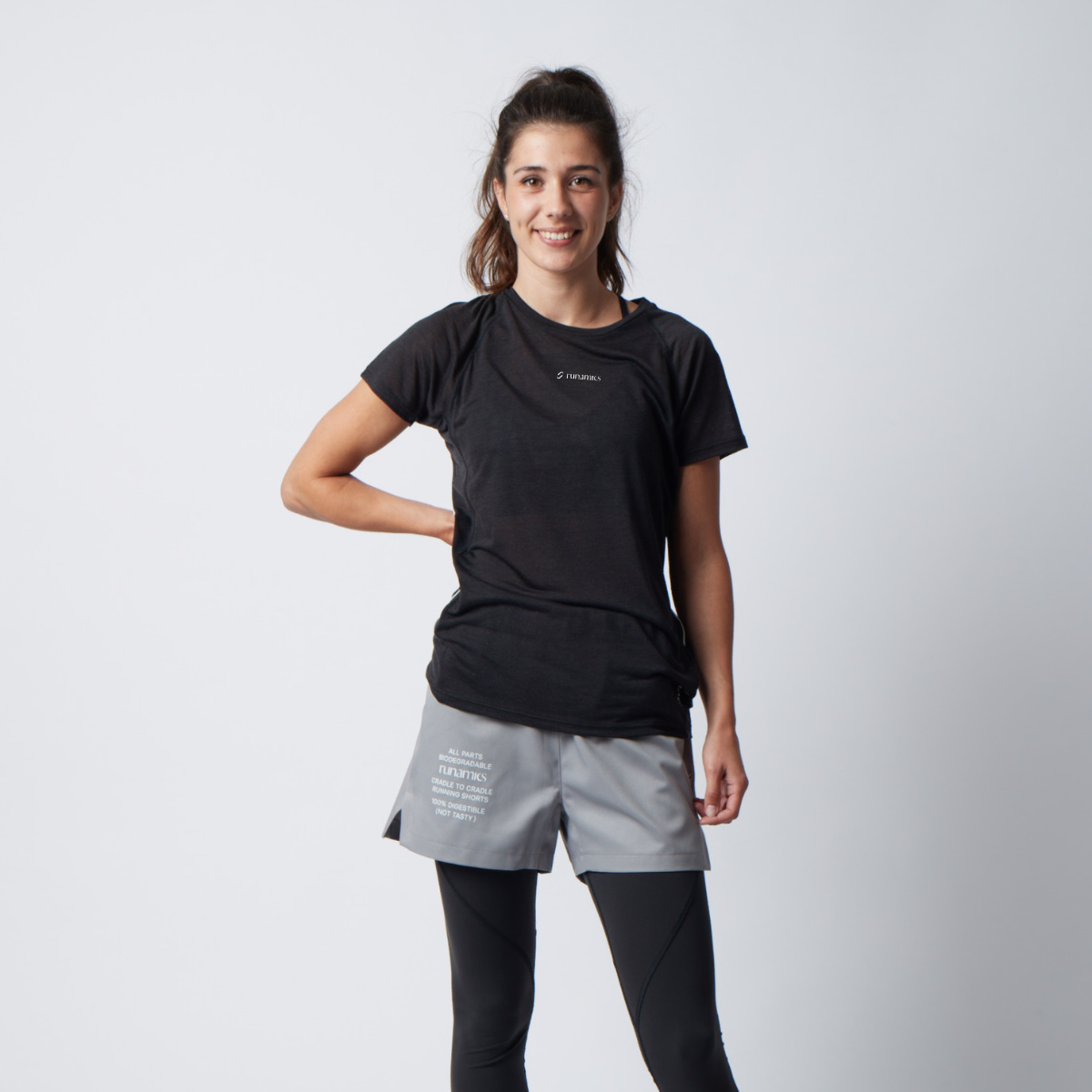 Running Shorts Damen, mit Print