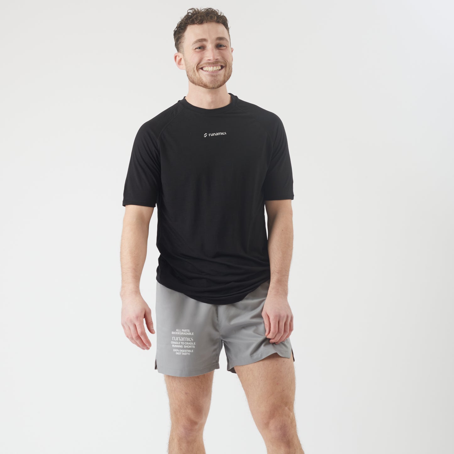 Running Shorts Herren, mit Print