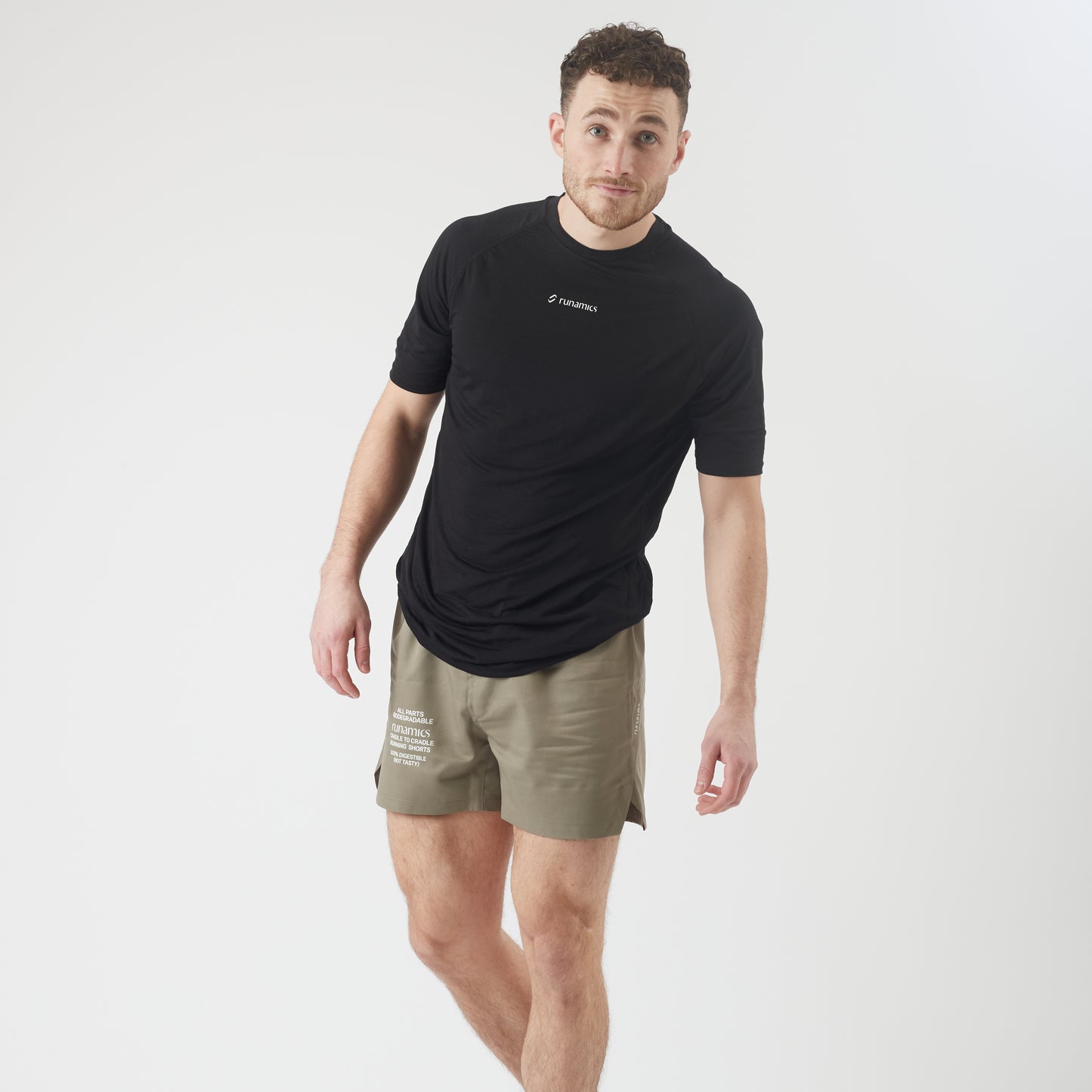 Running Shorts Herren, mit Print