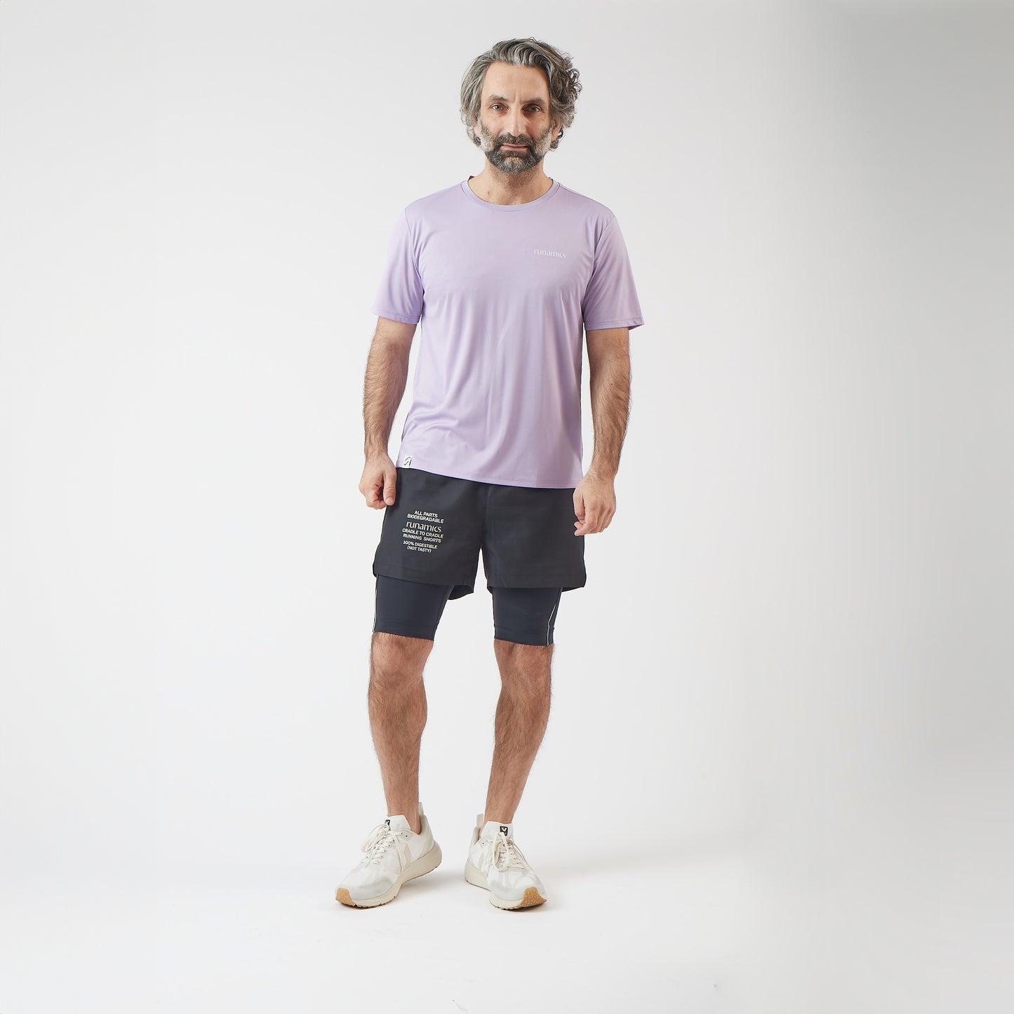 Running Shorts Herren, mit Print