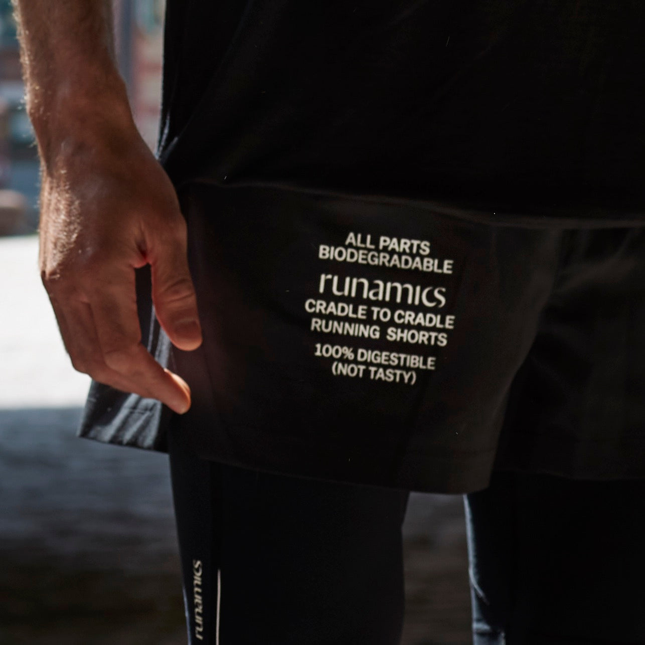 Running Shorts Herren, mit Print