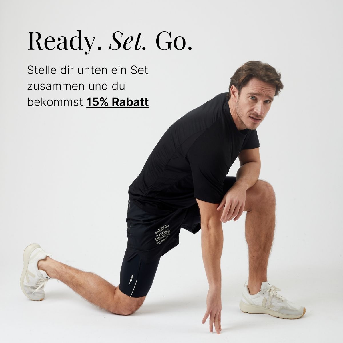 Running Shorts Herren, mit Print